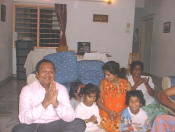 Blessing ceremony at Premasiri home in 2006 june.jpg